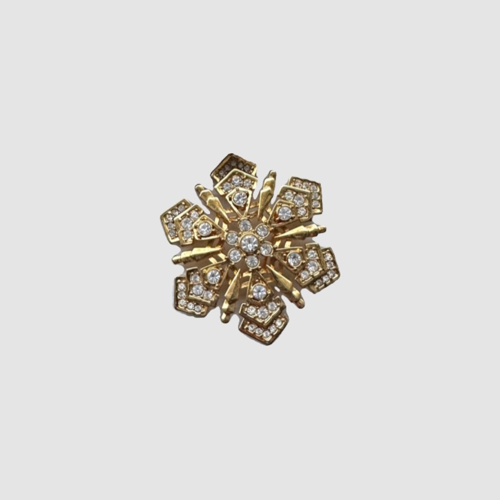 Diamond snowflake brooch